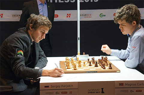 Titlul mondial la sah se va disputa intre Magnus Carlsen si Sergey Karjakin Titlul mondial la sah se va disputa intre Magnus Carlsen si Sergey Karjakin