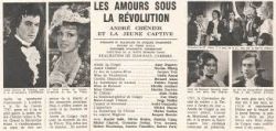 Amours sous la révolution: André Chénier et la jeune captive