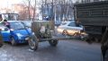 Will the cop believe this guy when he will declare that the car was hit by an artillery gun ?
