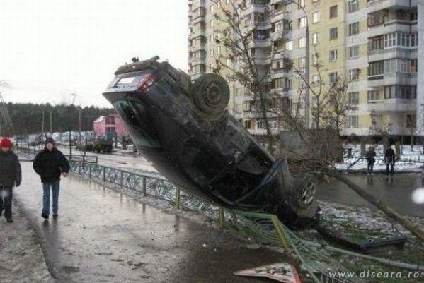 A failed parking, probably