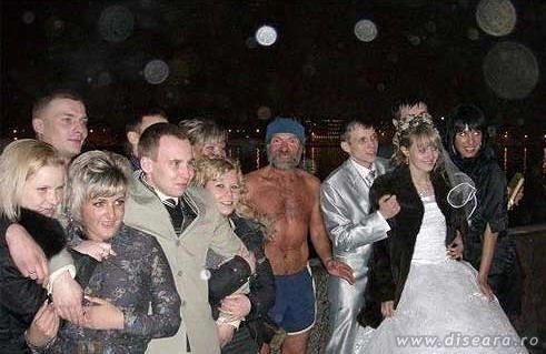 Maybe he's the father of the bride ?!