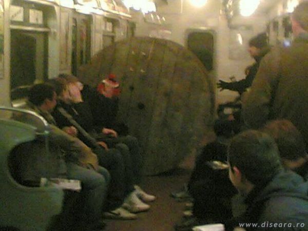 What peoplea are carrying with the metro...