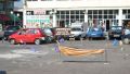 Strange example of private property in a big marketplace in Tg. Jiu...
