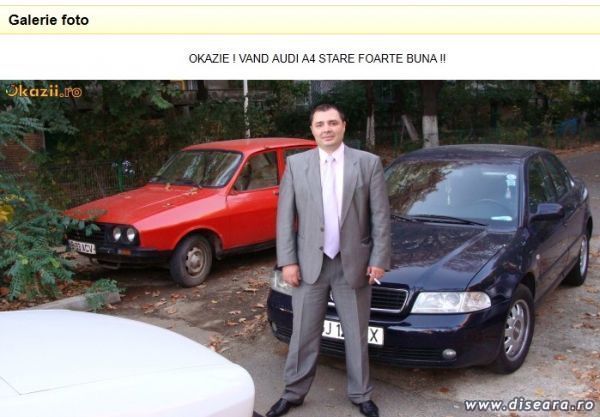 Unul ce-si vinde masina pe un site de anunturi