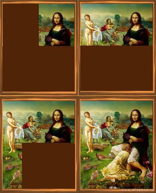 Gioconda si celelalte 3 piese din puzzle