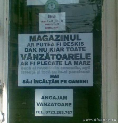 Anunt de angajare