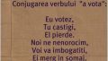 Conjugarea verbului "a vota"