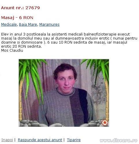Un masaj erotic la mosu' ?