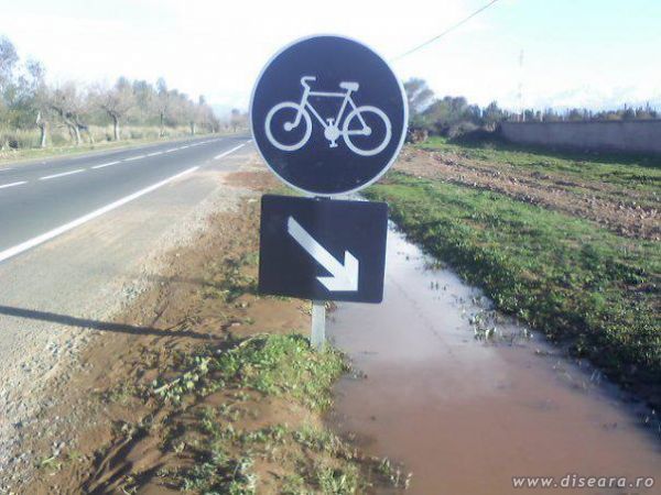 Road for the... water bicycle...