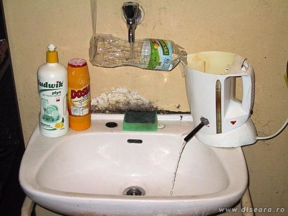 Hot water