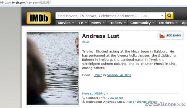 Andreas Lust hat a funny photo on imdb