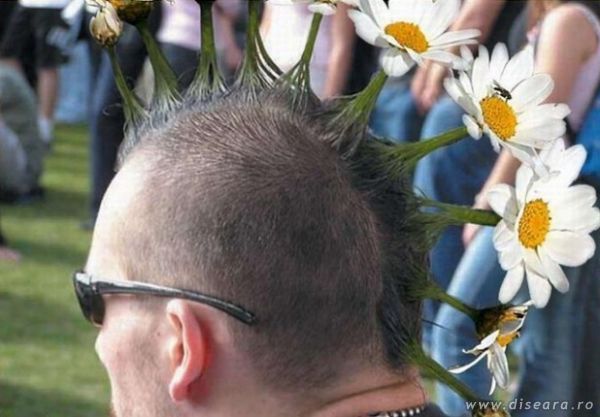 Punk with flowers