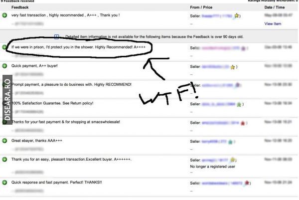Feedback pe ebay