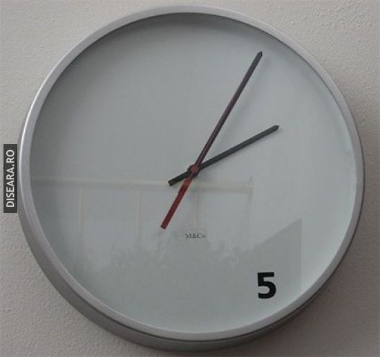 The clock from the workplace