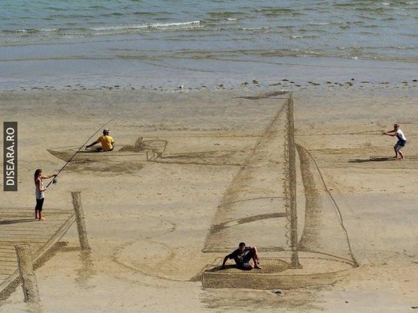 Drawings on sand