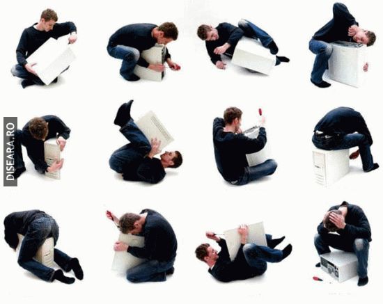 Positions at computer