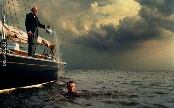 John ? .. - Yes, Sir! .. - The water is too cold! ... - One moment, Sir!