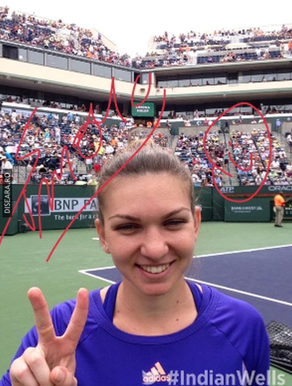 The autograph of the Indian Wells Champion