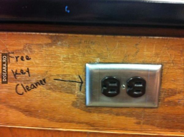 Place to clean the keys