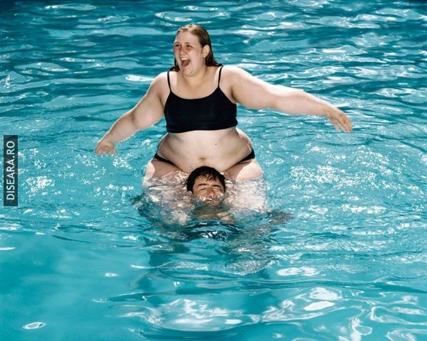 With the princess at the pool