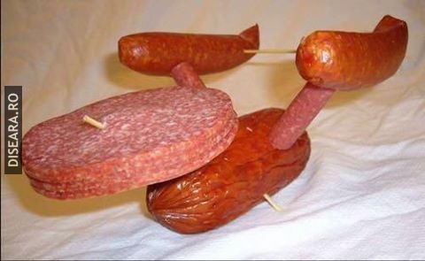Star Trek: Enterprise built from sausages and salami!