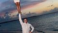 Cheerleader wedding photo