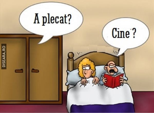 A plecat?