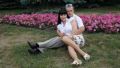 The man with flowered skirt