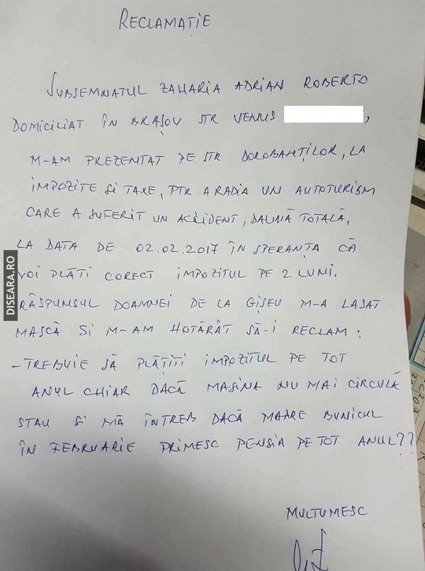 Altă întrebare!