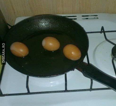 Making eggs...