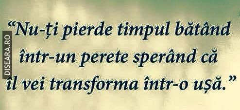 Nu bate intr-un perete...