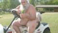 This is Santa Claus in the summer at 40 degrees Celsius