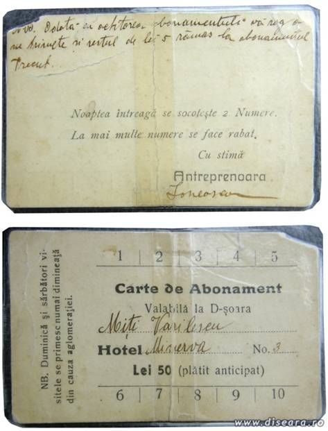Annual subscription to a cathouse in the '30s
